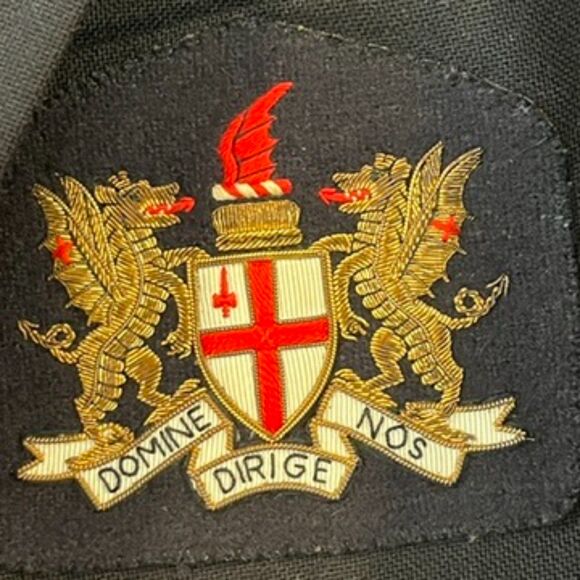 Dunn & Co Vintage Men's Blazer Wool London Crested Coat of Arms 2 Button - Picture 7 of 9